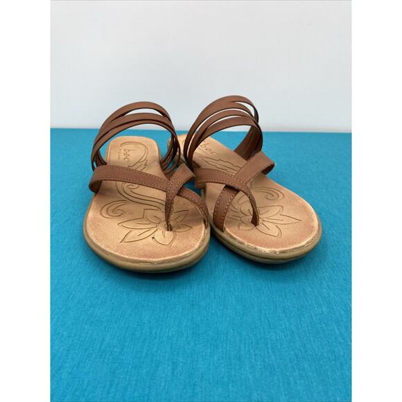 BOC Womens Brown Lightweight Alisha Round Toe Wedge Slip On Sandals Shoes Sz 10M - Picture 1 of 10